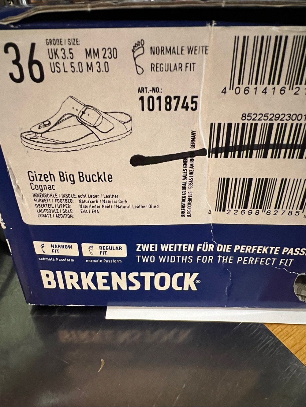 Birkenstock Cognac Leather Gizeh Big Buckle Thong Sandal - Picture 10 of 14